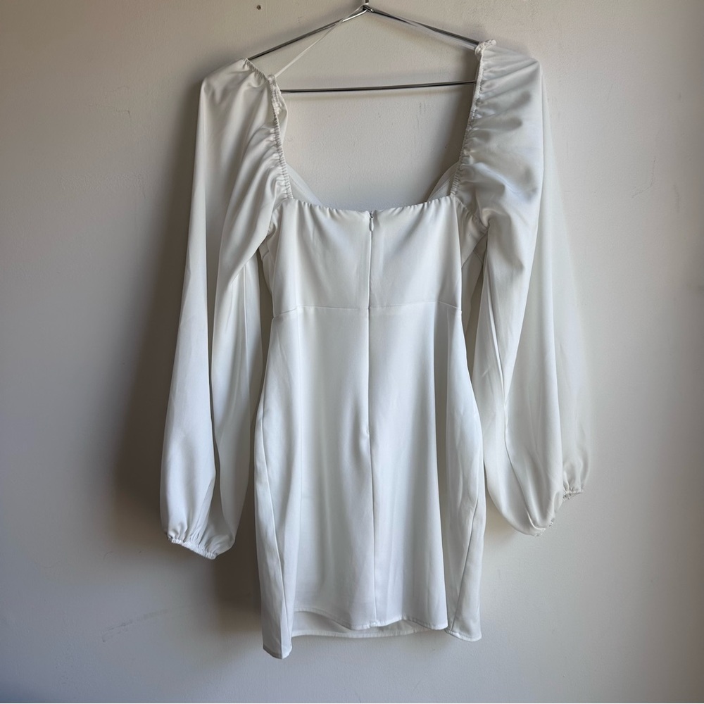 Princess Polly Long Sleeve White Corset Bridal Wedding Mini Dress Women's 6 Sexy - Picture 3 of 5